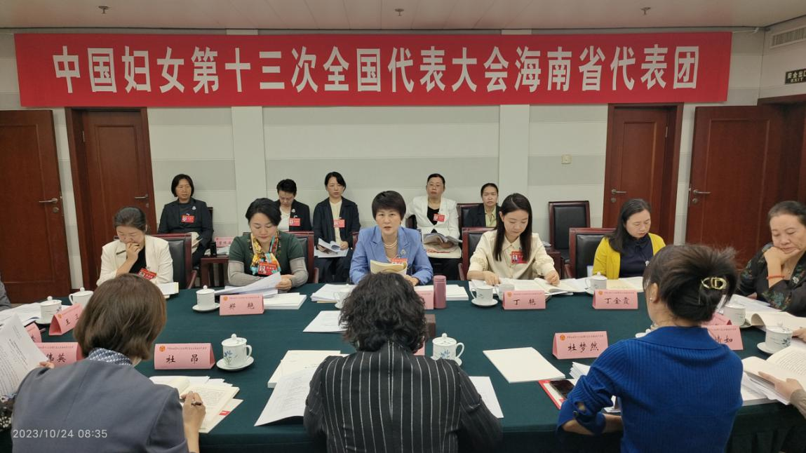 同心跟黨走，奮進(jìn)自貿(mào)港—海南省代表團(tuán)熱議黨中央致詞并審議大會(huì)報(bào)告